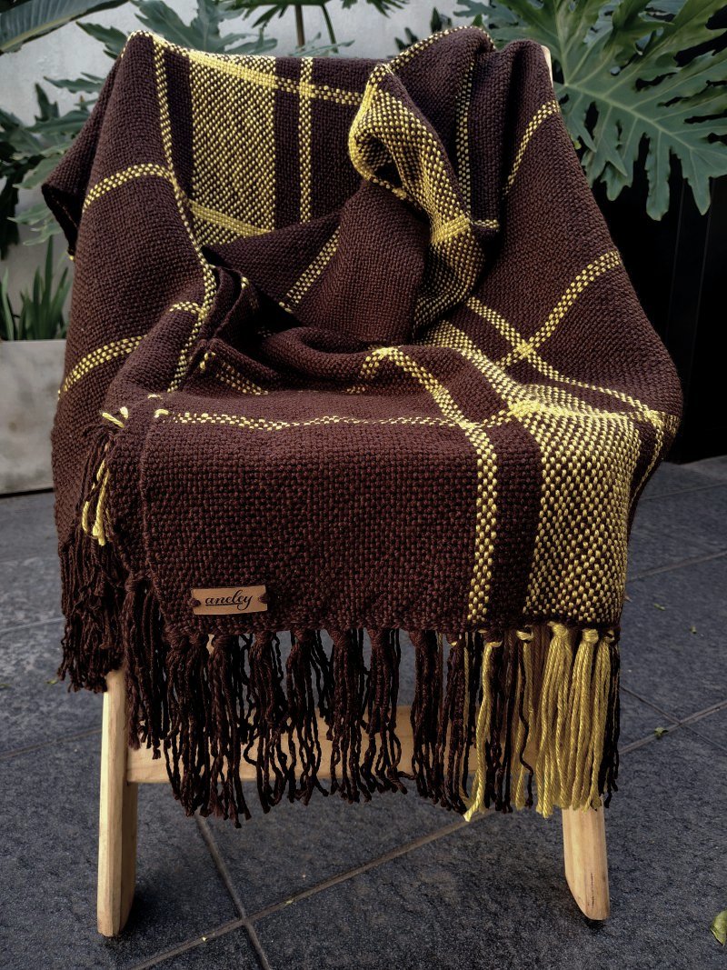 Mantas tejidas en telar Kolu artesanales